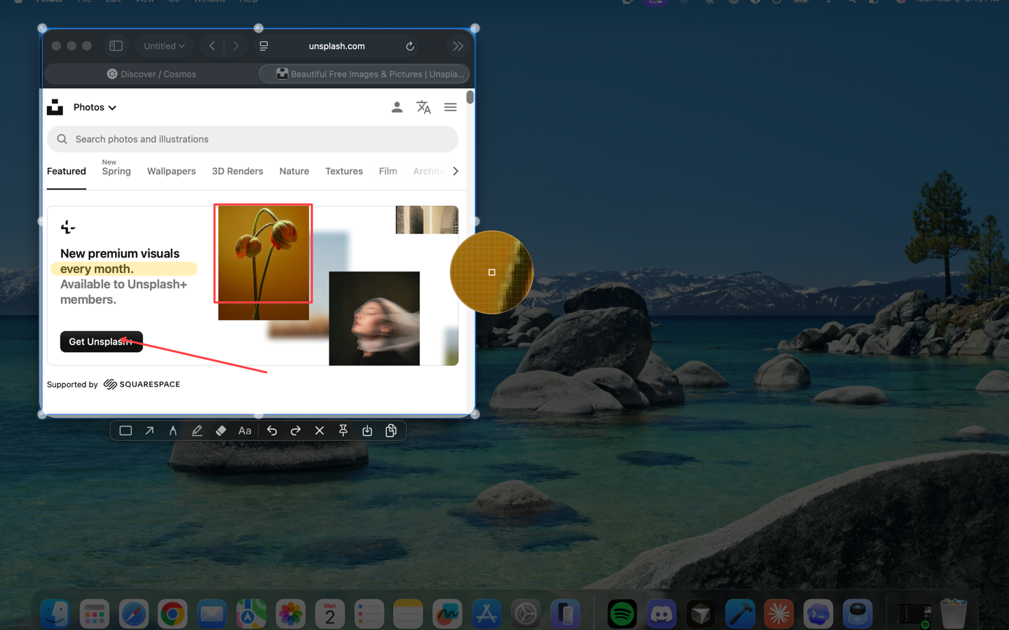 Markup annotations and the Liquid Glass toolbar in Liminal